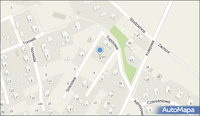 Kamieniec Wrocławski, Topolowa, 4, mapa Kamieniec Wrocławski