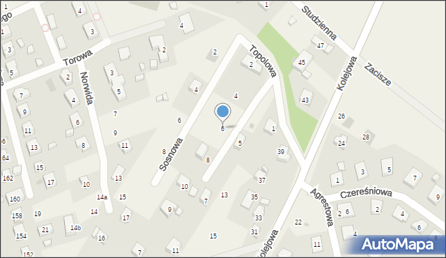 Kamieniec Wrocławski, Topolowa, 6, mapa Kamieniec Wrocławski