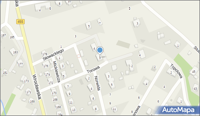 Kamieniec Wrocławski, Torowa, 3, mapa Kamieniec Wrocławski