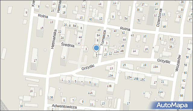 Katowice, Tomasza, 2, mapa Katowic