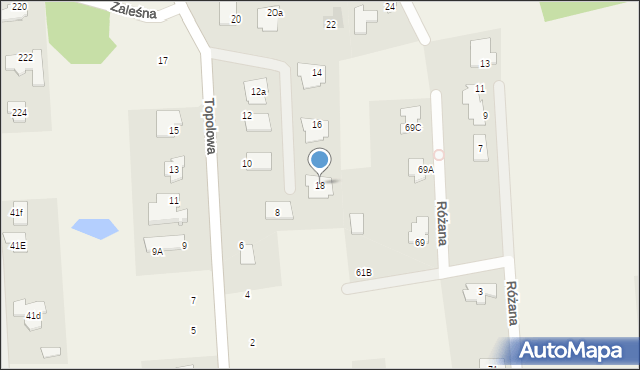 Kawęczynek, Topolowa, 18, mapa Kawęczynek