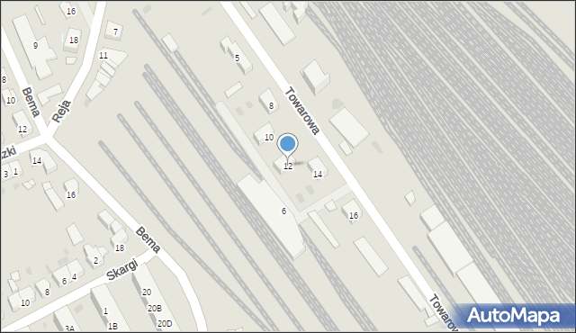 Kędzierzyn-Koźle, Towarowa, 12, mapa Kędzierzyna-Koźle