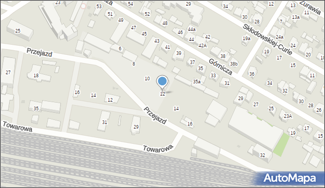 Kielce, Towarowa, 12, mapa Kielc