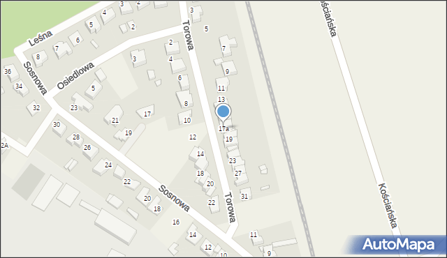 Kiełczewo, Torowa, 17a, mapa Kiełczewo