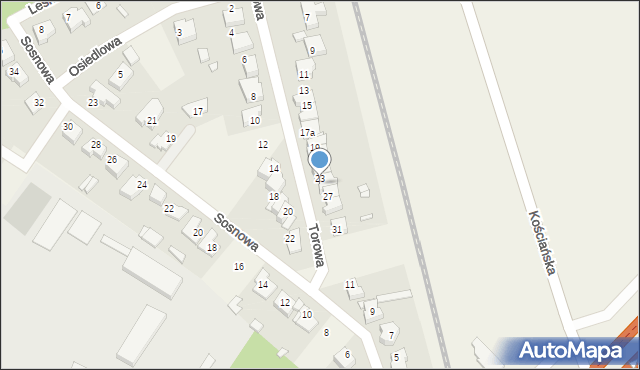 Kiełczewo, Torowa, 25, mapa Kiełczewo