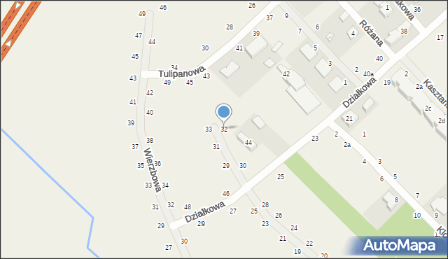 Kobylniki, Topolowa, 32, mapa Kobylniki