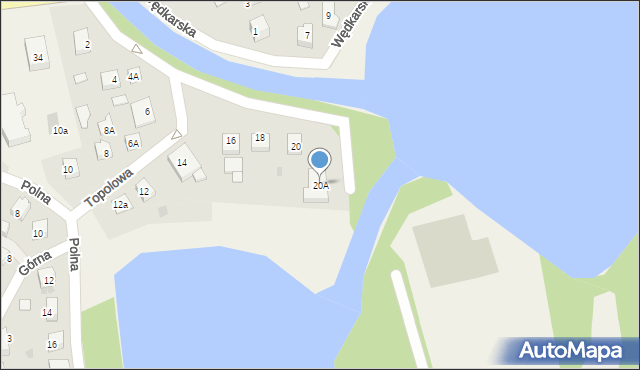Kolbudy, Topolowa, 20A, mapa Kolbudy