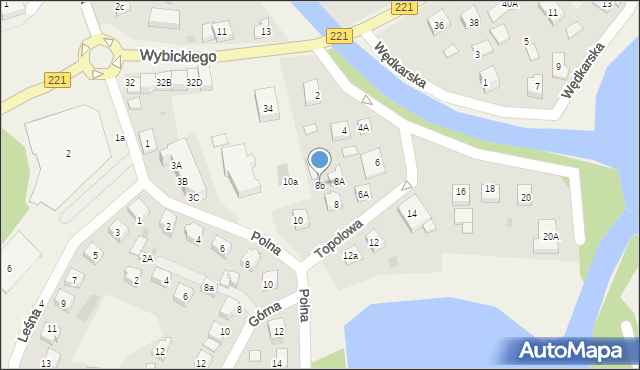 Kolbudy, Topolowa, 8b, mapa Kolbudy