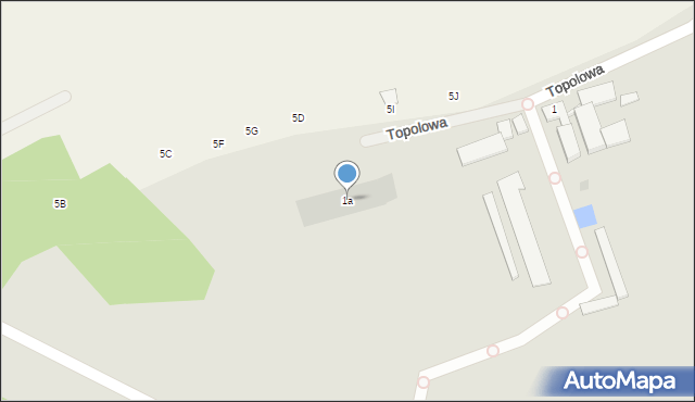 Kolbuszowa, Topolowa, 1a, mapa Kolbuszowa