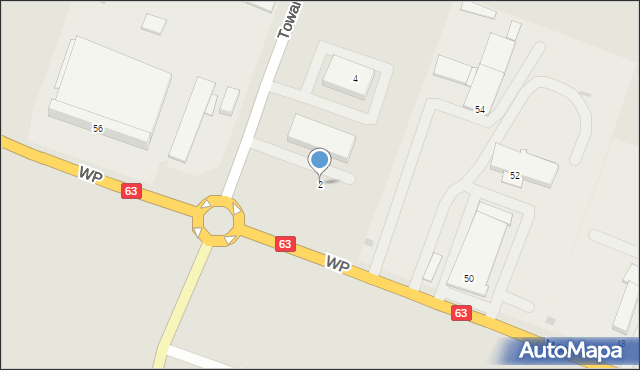 Kolno, Towarowa, 2, mapa Kolno