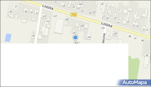 Komorów, Tomaszowska, 106a, mapa Komorów