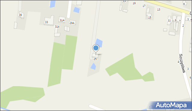 Komorów, Tomaszowska, 25a, mapa Komorów