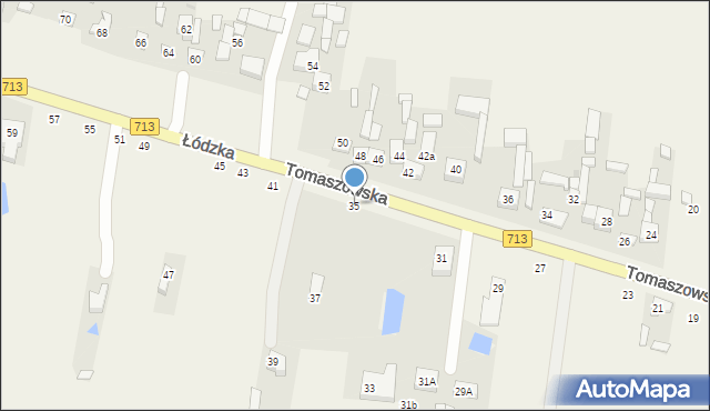 Komorów, Tomaszowska, 35, mapa Komorów