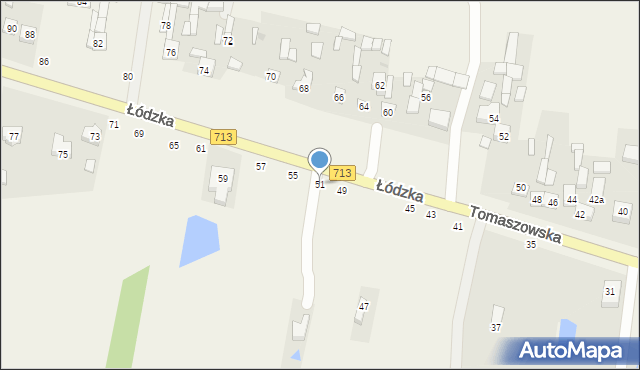 Komorów, Tomaszowska, 51, mapa Komorów