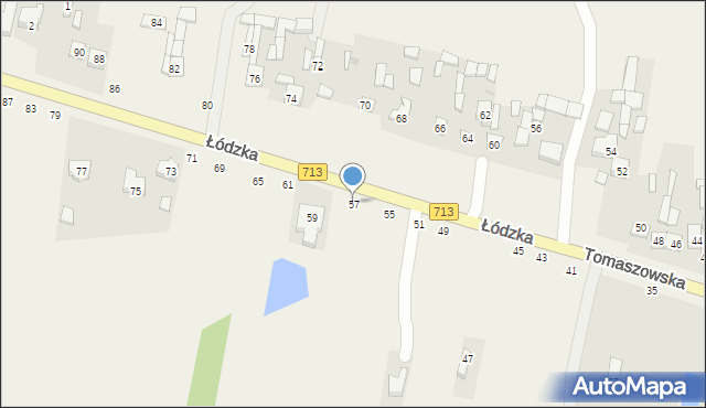 Komorów, Tomaszowska, 57, mapa Komorów