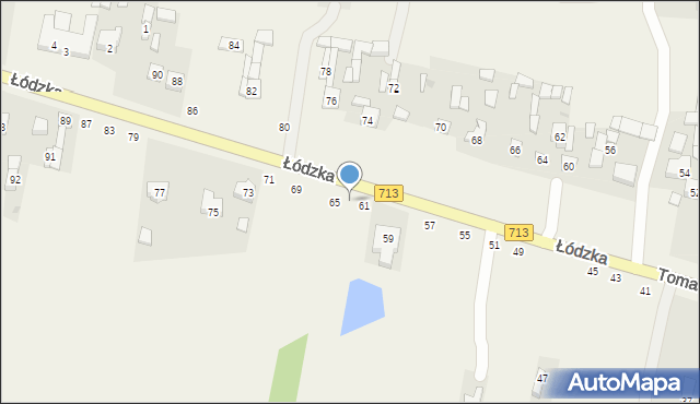 Komorów, Tomaszowska, 63, mapa Komorów