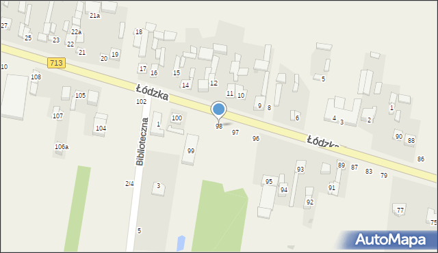 Komorów, Tomaszowska, 98, mapa Komorów
