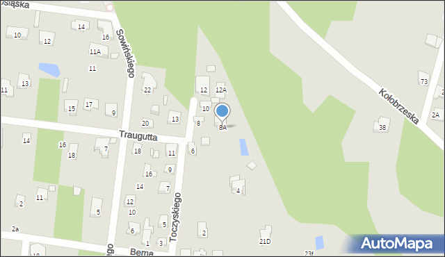 Konstancin-Jeziorna, Toczyskiego Józefa, 8A, mapa Konstancin-Jeziorna