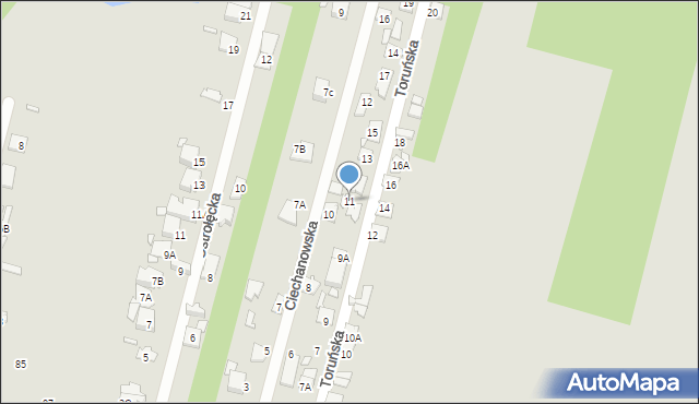 Konstancin-Jeziorna, Toruńska, 11, mapa Konstancin-Jeziorna