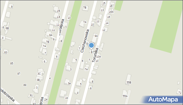 Konstancin-Jeziorna, Toruńska, 9, mapa Konstancin-Jeziorna