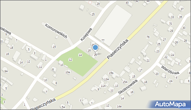 Konstancin-Jeziorna, Torowa, 20, mapa Konstancin-Jeziorna