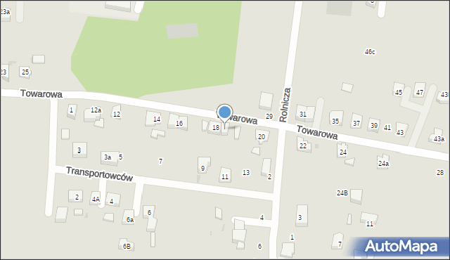 Kościerzyna, Towarowa, 18a, mapa Kościerzyna