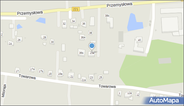 Kościerzyna, Towarowa, 23a, mapa Kościerzyna