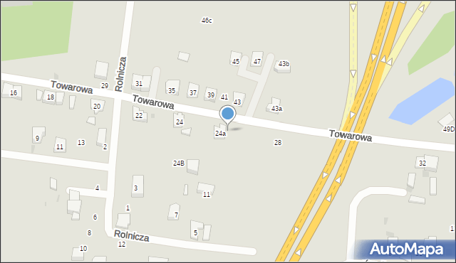 Kościerzyna, Towarowa, 26, mapa Kościerzyna