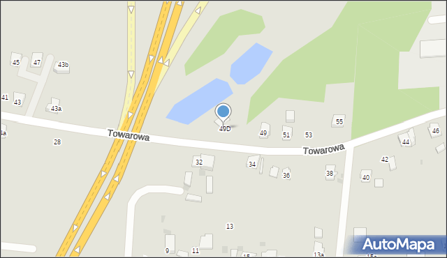 Kościerzyna, Towarowa, 49D, mapa Kościerzyna