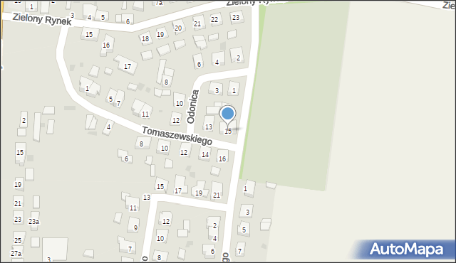 Koźmin Wielkopolski, Tomaszewskiego Mariana, dh., 15, mapa Koźmin Wielkopolski