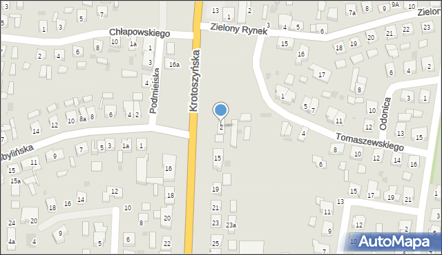 Koźmin Wielkopolski, Tomaszewskiego Mariana, dh., 2, mapa Koźmin Wielkopolski