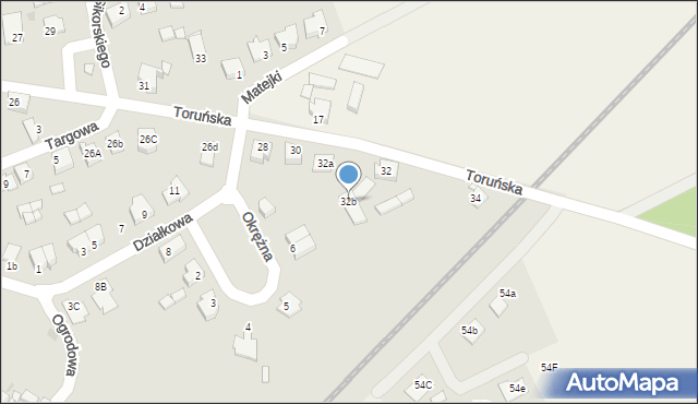 Krajenka, Toruńska, 32b, mapa Krajenka