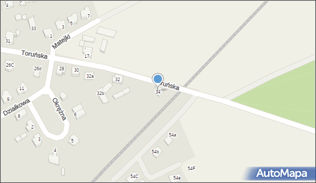 Krajenka, Toruńska, 34, mapa Krajenka