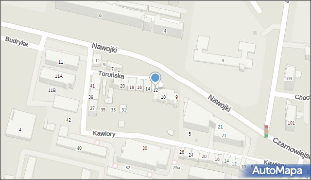 Kraków, Toruńska, 12, mapa Krakowa