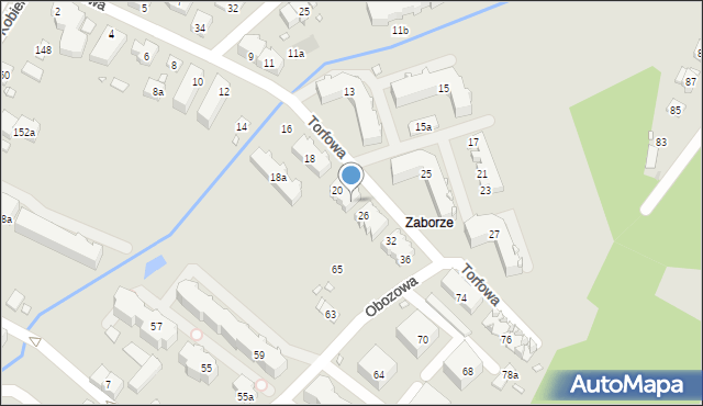 Kraków, Torfowa, 24, mapa Krakowa