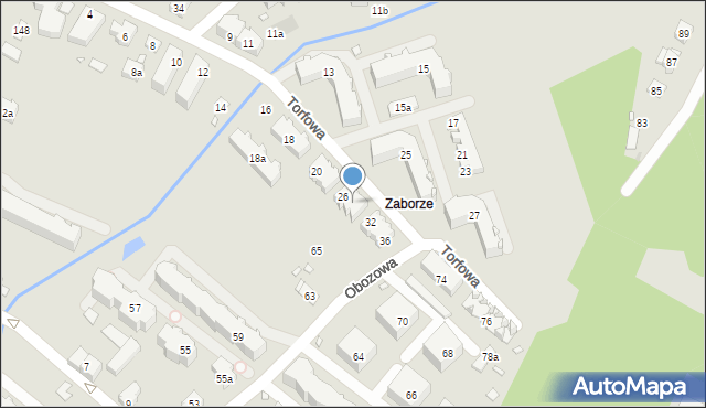 Kraków, Torfowa, 28, mapa Krakowa