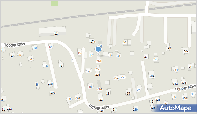 Kraków, Topografów, 21e, mapa Krakowa