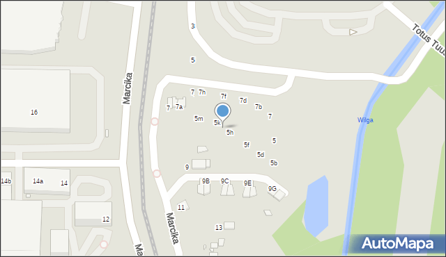 Kraków, Totus Tuus, 5j, mapa Krakowa