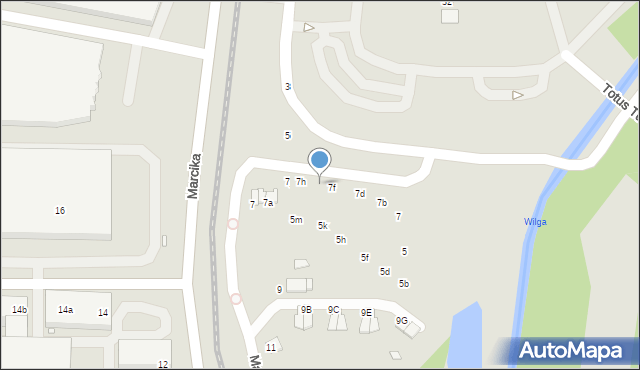 Kraków, Totus Tuus, 7g, mapa Krakowa