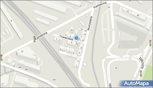 Kraków, Towarowa, 11, mapa Krakowa