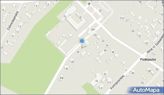 Krasnobród, Tomaszowska, 24, mapa Krasnobród
