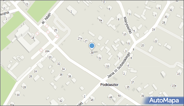 Krasnobród, Tomaszowska, 29, mapa Krasnobród