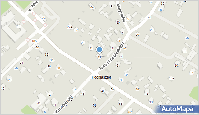 Krasnobród, Tomaszowska, 33, mapa Krasnobród
