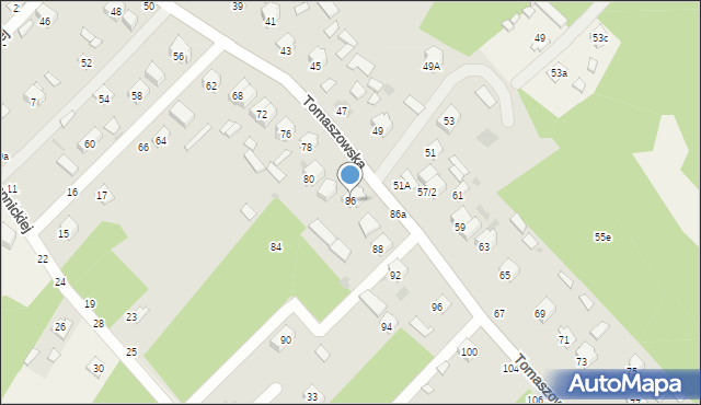 Krasnobród, Tomaszowska, 86, mapa Krasnobród