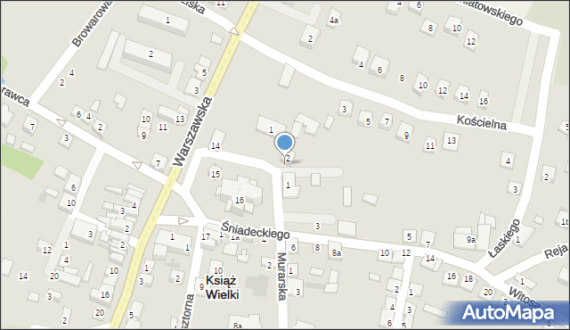 Książ Wielki, Toporczyków, 2, mapa Książ Wielki