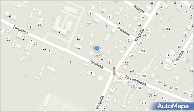 Kutno, Toruńska, 6, mapa Kutno