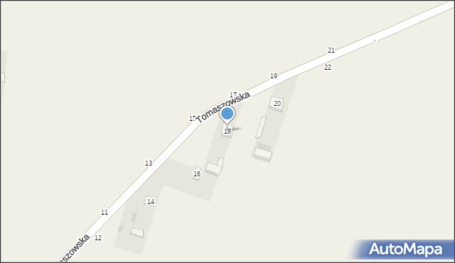 Kwiatkówka, Tomaszowska, 18, mapa Kwiatkówka