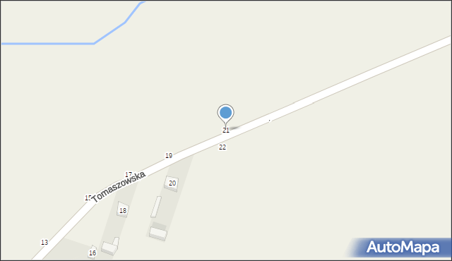 Kwiatkówka, Tomaszowska, 21, mapa Kwiatkówka