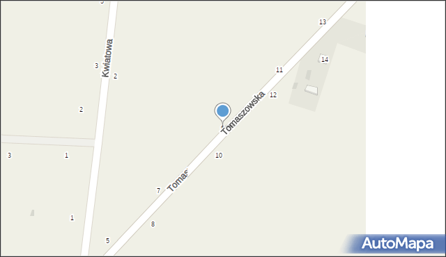 Kwiatkówka, Tomaszowska, 9, mapa Kwiatkówka