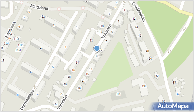 Kwidzyn, Toruńska, 11, mapa Kwidzyn